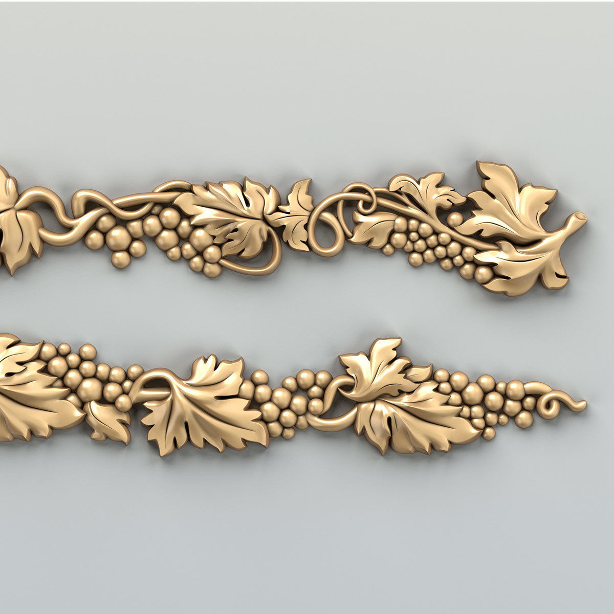 Carved decor horizontal 033 3D model_8