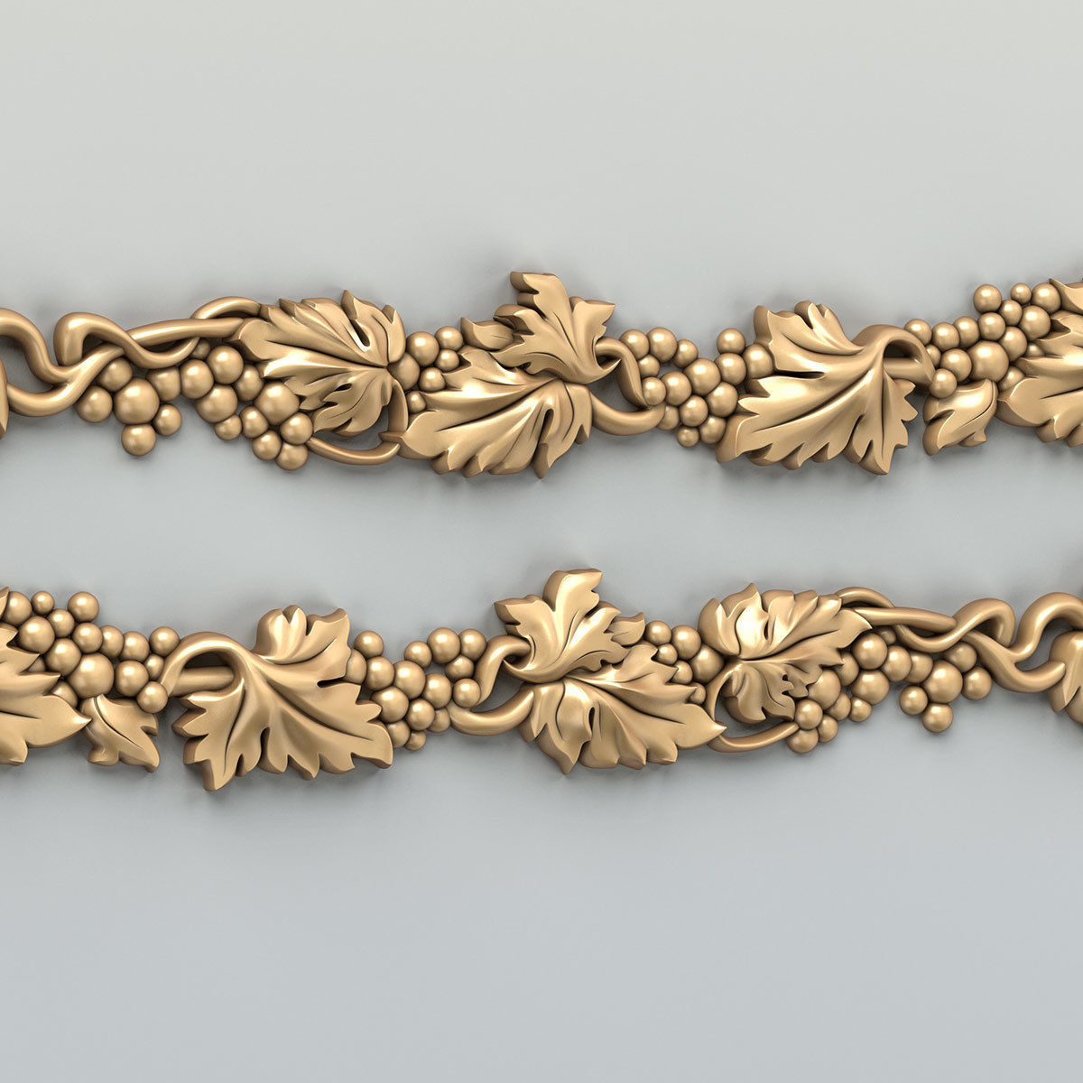 Carved decor horizontal 033 3D model_3