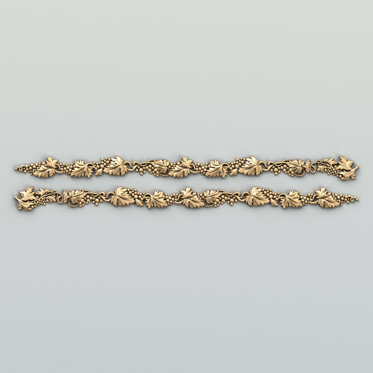 Carved decor horizontal 033 3D model_5