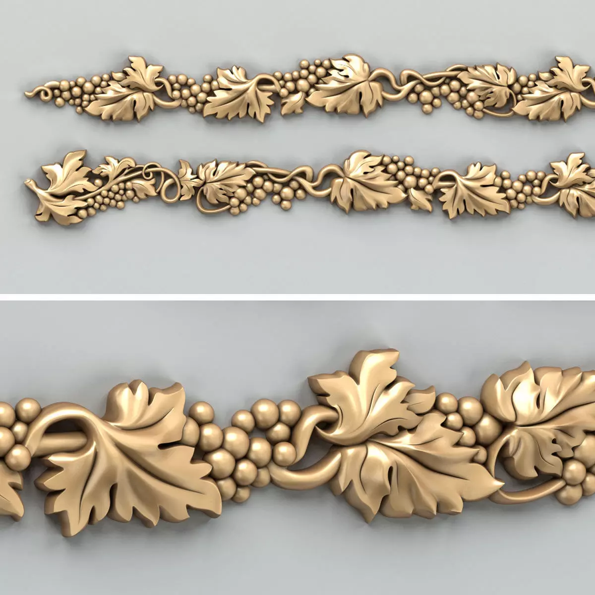 Carved decor horizontal 033 3D model_0
