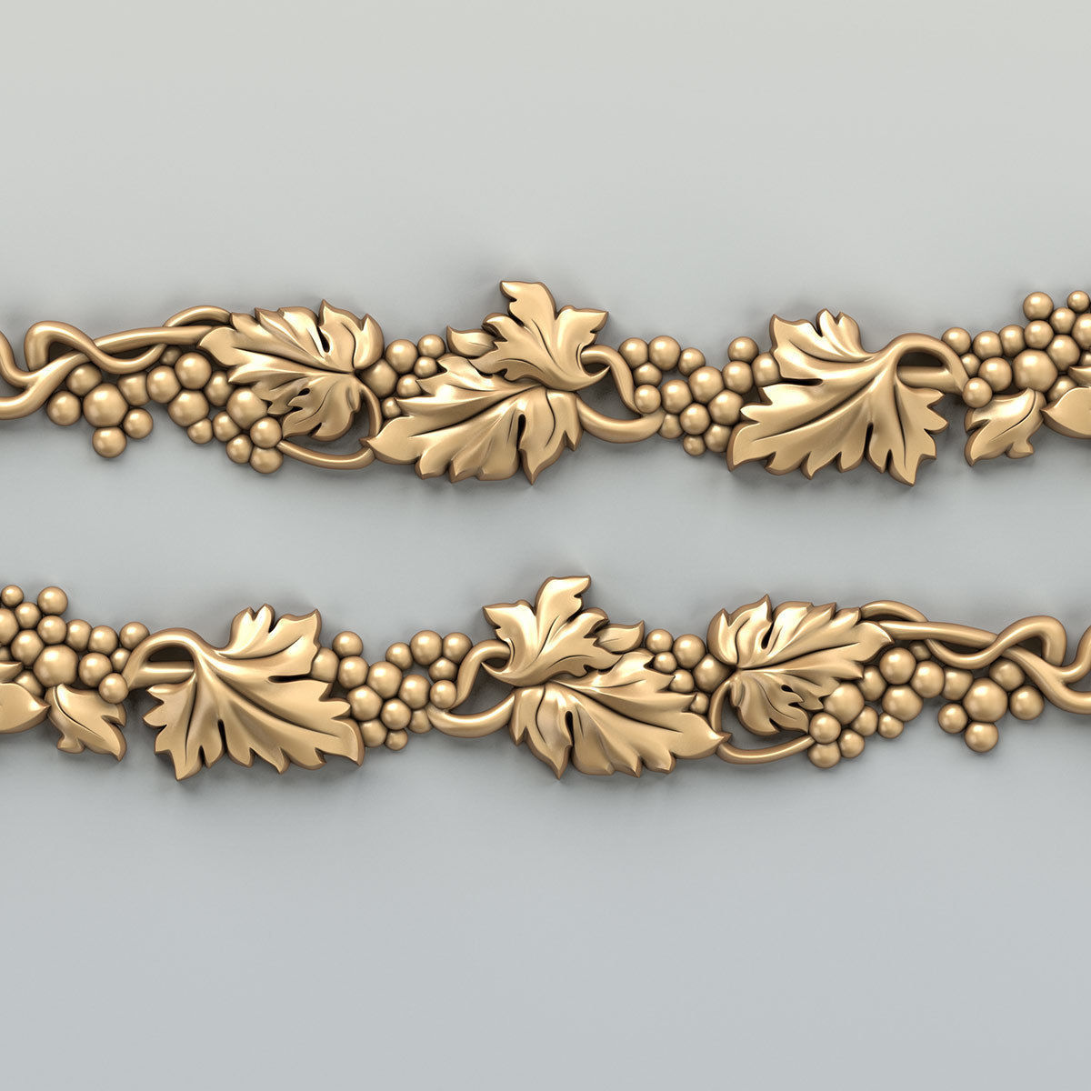 Carved decor horizontal 033 3D model_7