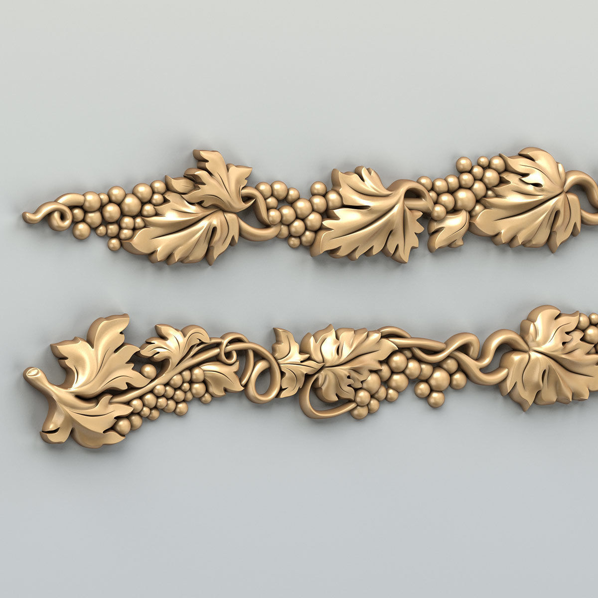 Carved decor horizontal 033 3D model_2