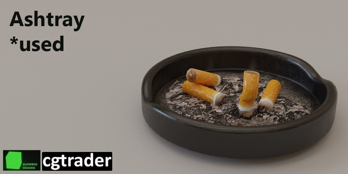 Used Ashtray 3D model CGTrader