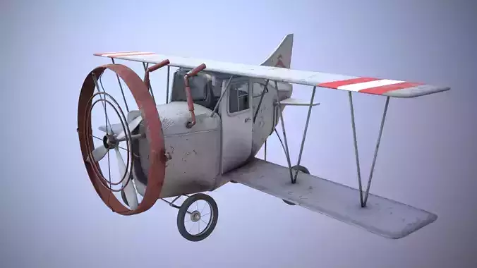 Cartoon Airplane Low-poly 3D model