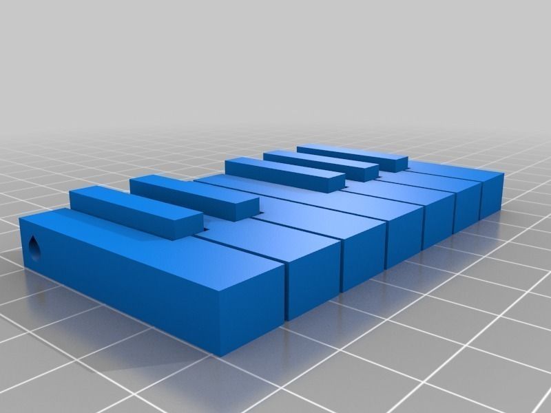 Fully Parametric Piano Keys Free 3D print model_3