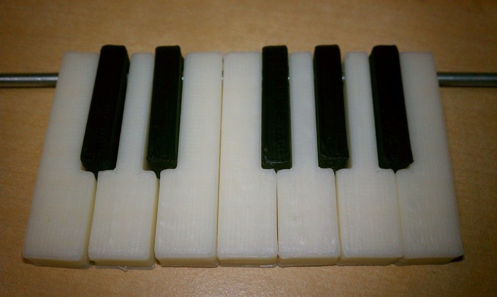 Fully Parametric Piano Keys Free 3D print model_4