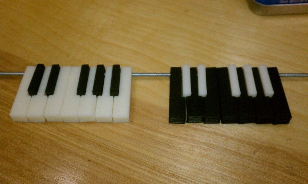Fully Parametric Piano Keys Free 3D print model_1