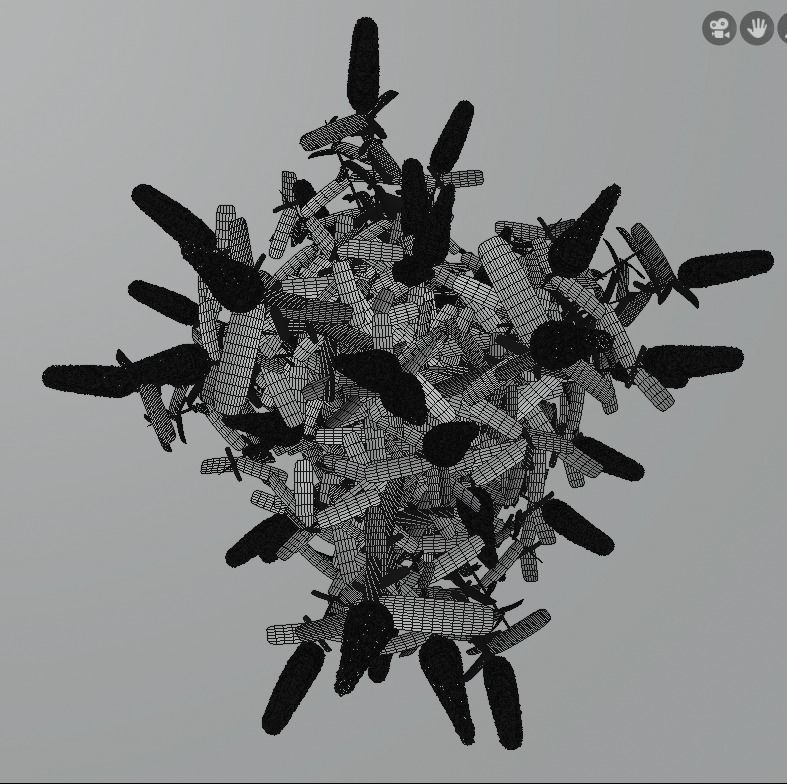 Buddleja davidii White 3D model_3