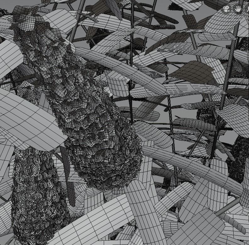 Buddleja davidii Purple 3D model_5