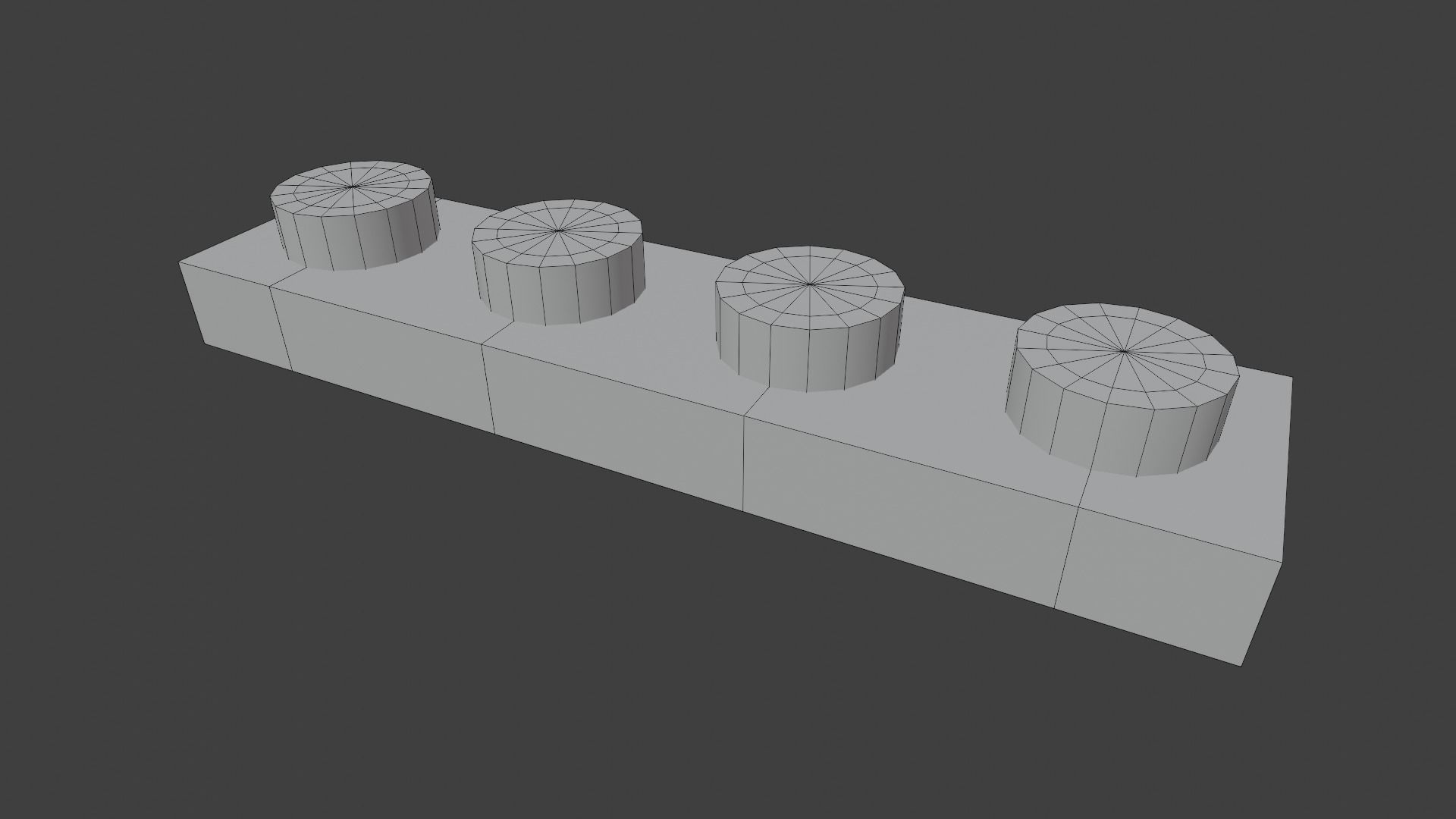Lego Brick Collection - Flat Bricks Low-poly 3D model_29