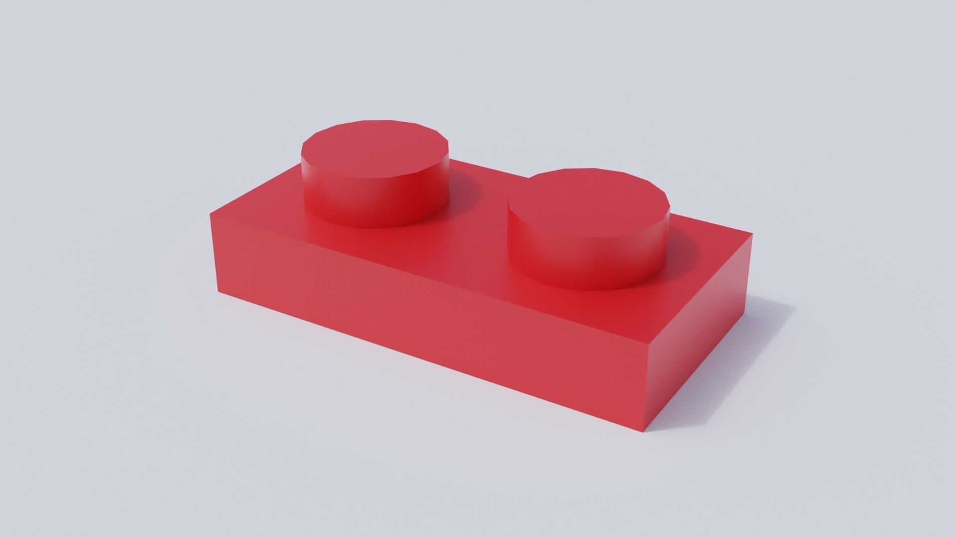 Lego Brick Collection - Flat Bricks Low-poly 3D model_5