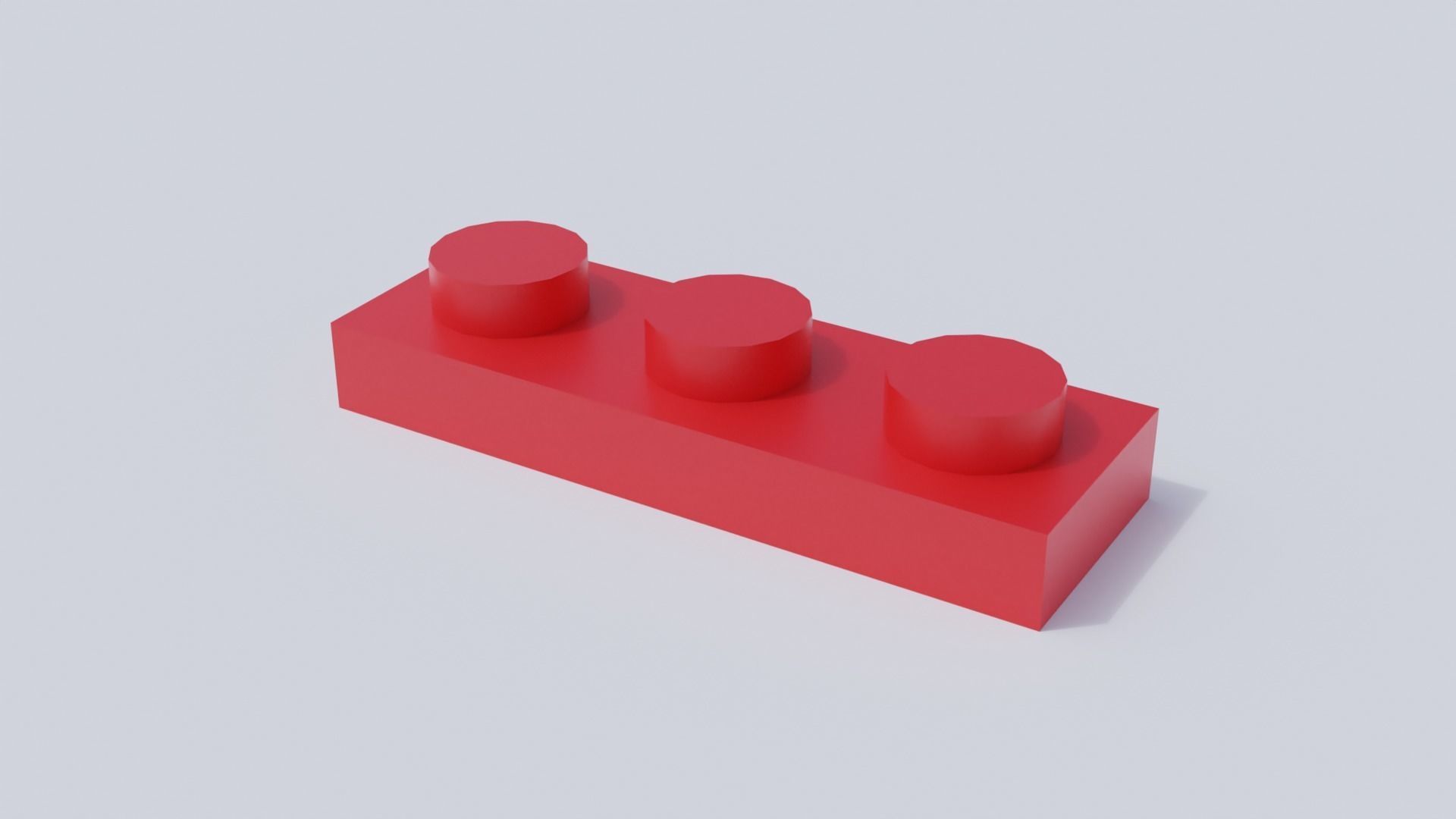 Lego Brick Collection - Flat Bricks Low-poly 3D model_6