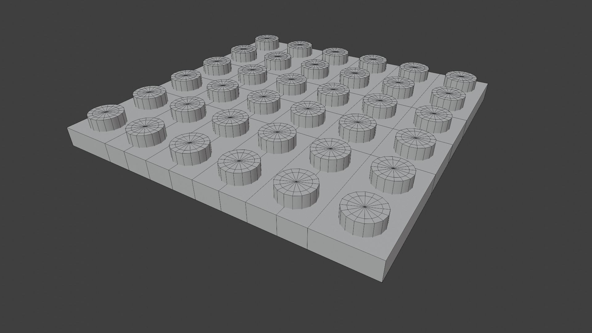 Lego Brick Collection - Flat Bricks Low-poly 3D model_32