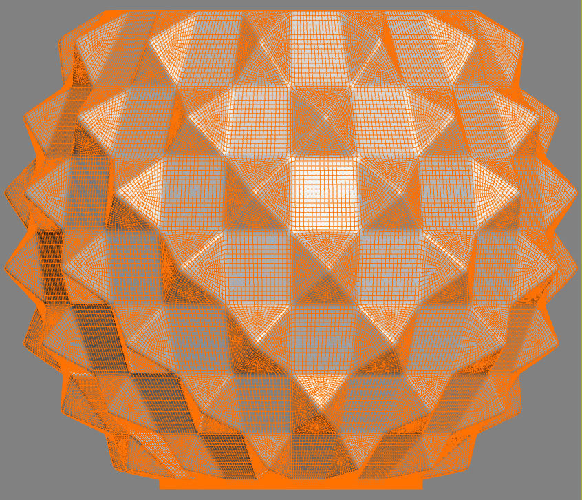 Triangulation Chubby Vase Geometric Shape 3D Print Model 3D print model_3