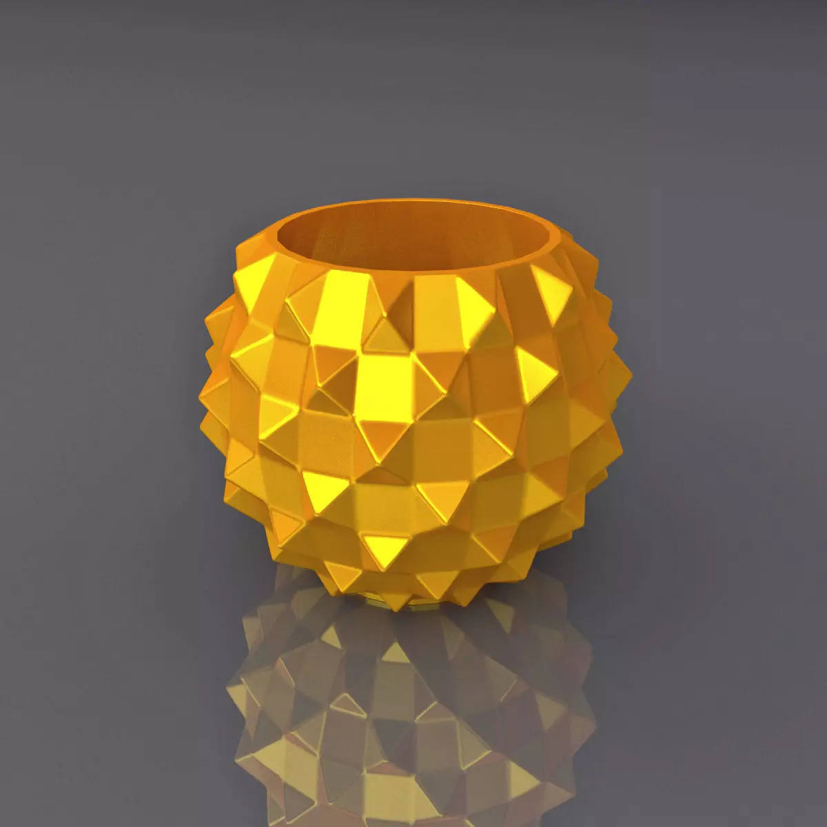 Triangulation Chubby Vase Geometric Shape 3D Print Model 3D print model_0