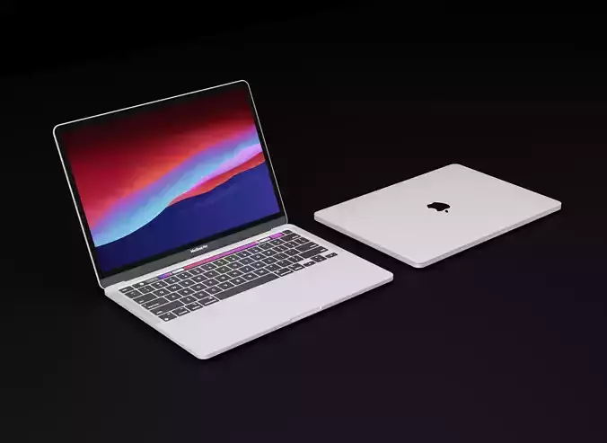 Apple Silicon MacBook Pro 2020 13 inch In All Official Colors 3D model