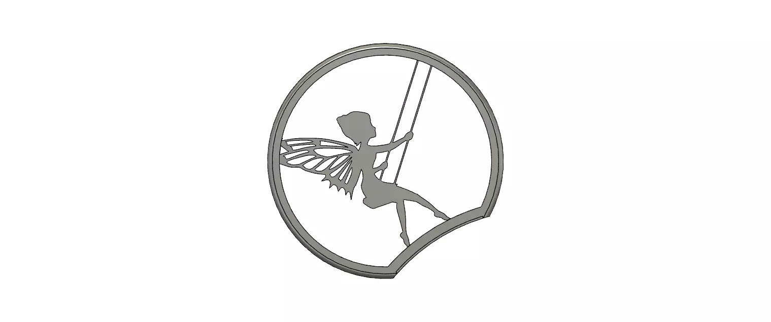 Mickey Mouse  Slide on Ear Tinkerbell on Swing like ear 3D print model_0