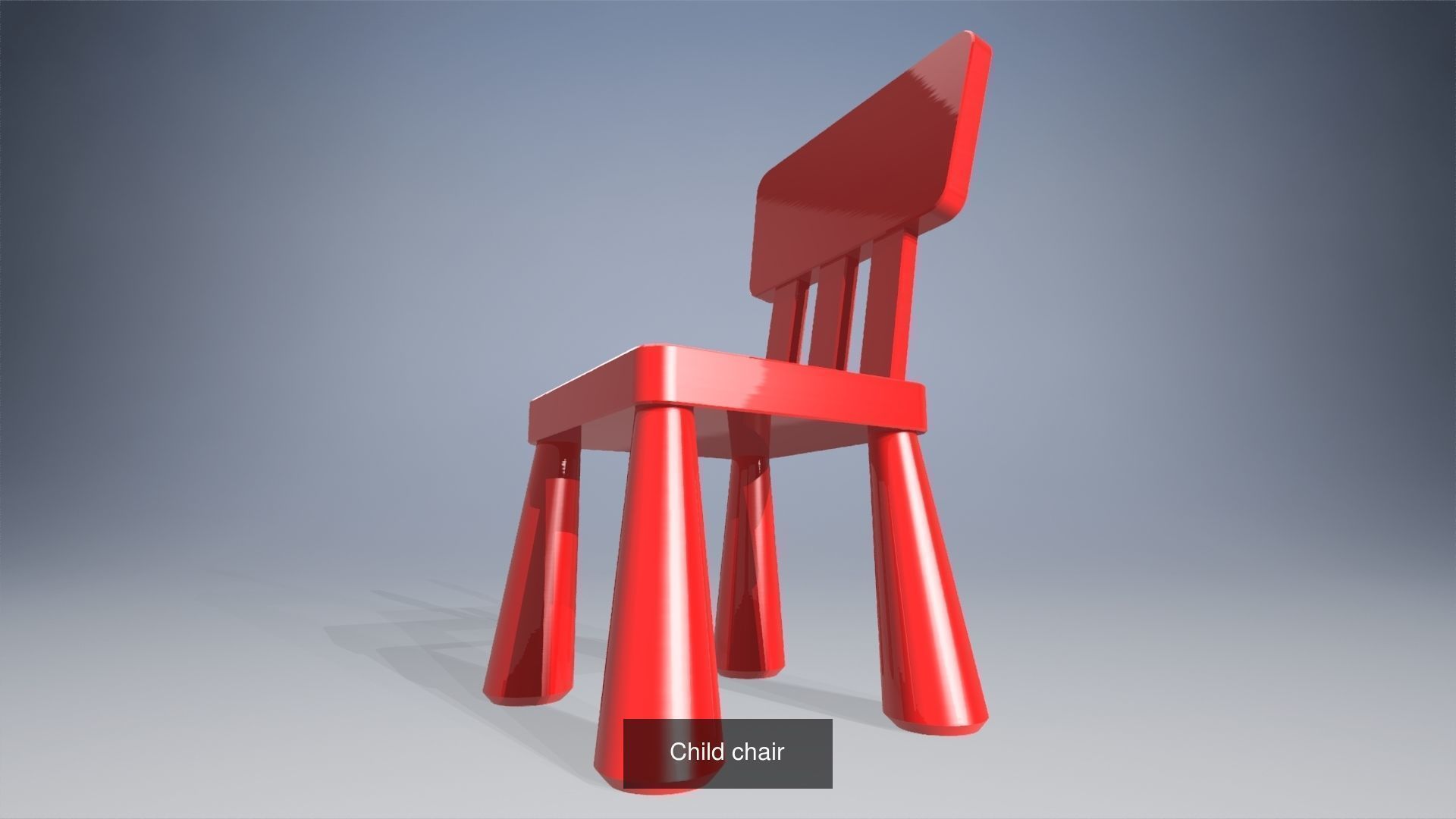 Child table with chairs 3D Model Collection_12