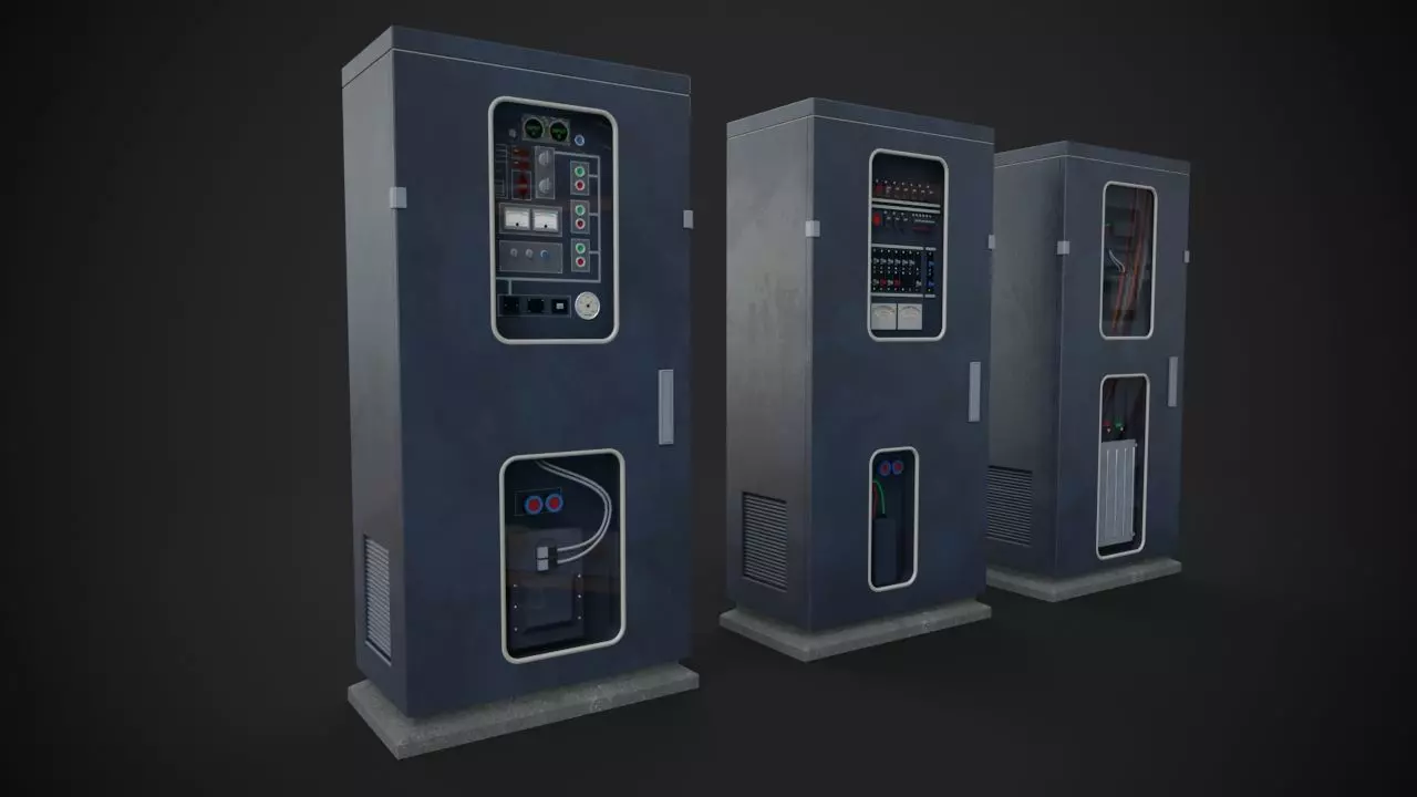 Electric cabinet pack 3D model_0