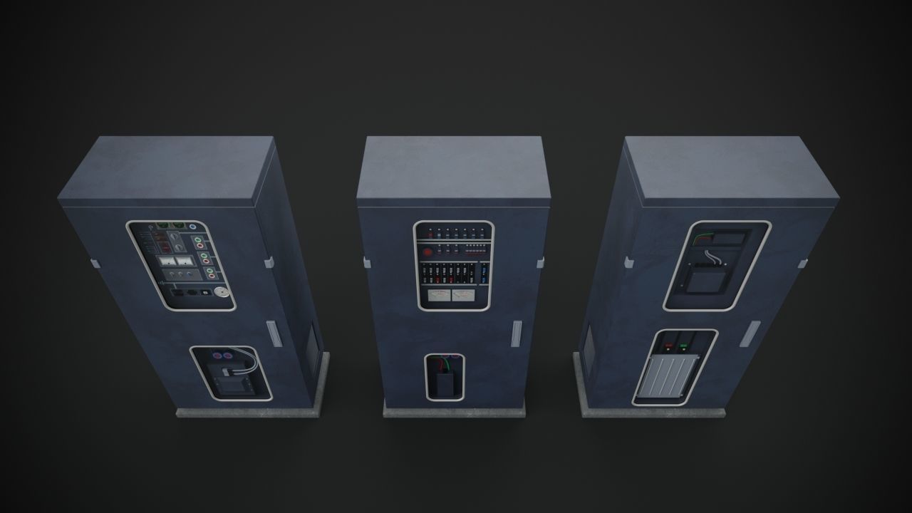 Electric cabinet pack 3D model_4