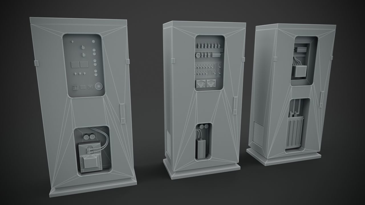 Electric cabinet pack 3D model_9