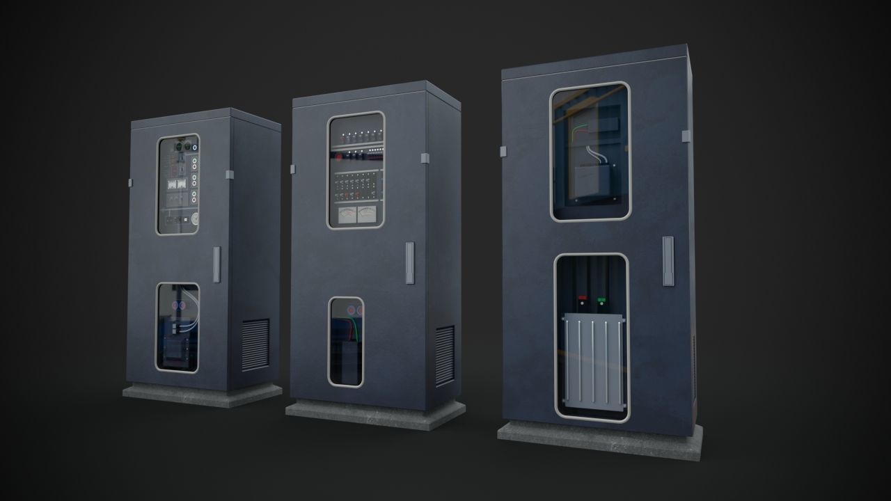 Electric cabinet pack 3D model_3