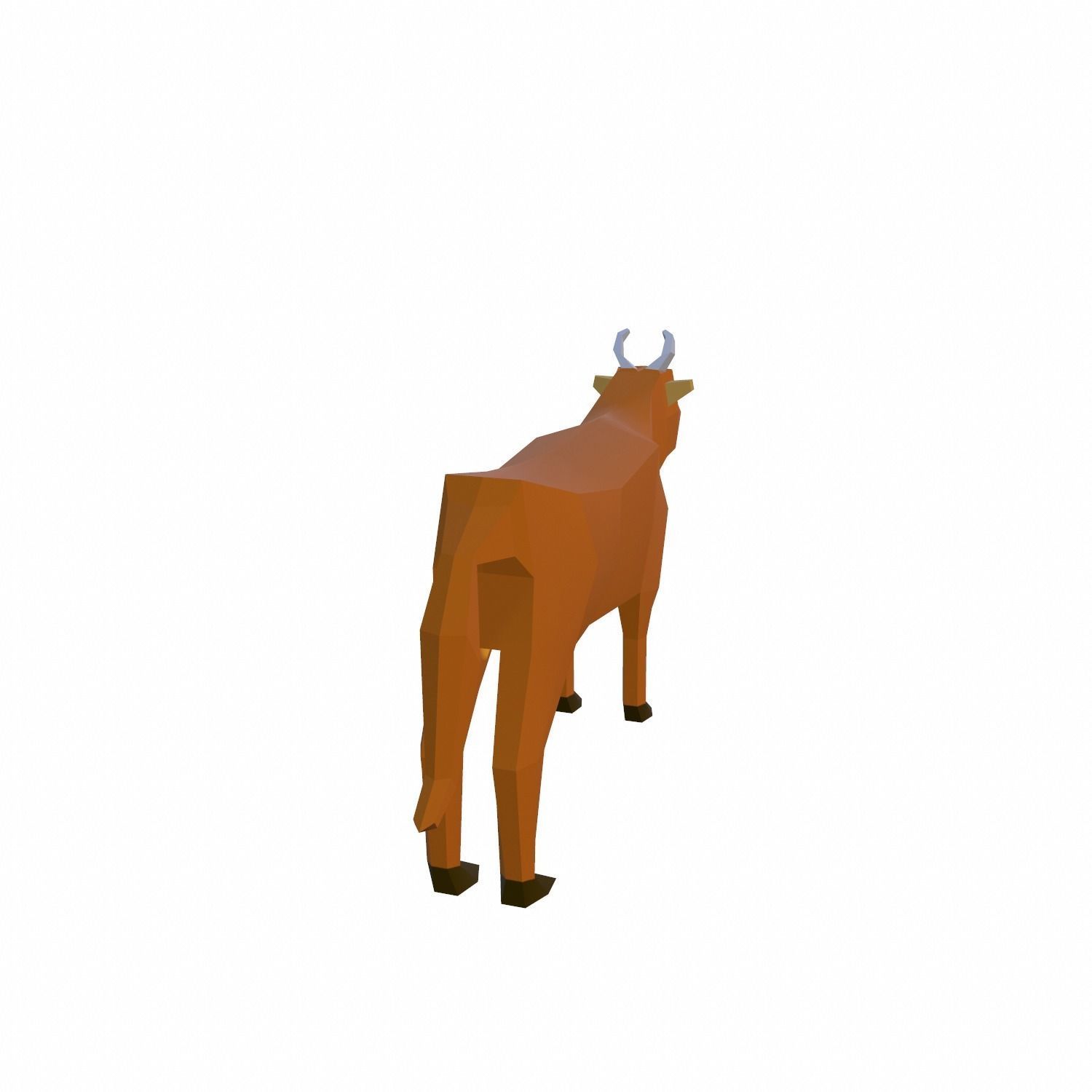 Cow Cartoon Low-poly 3D model_6