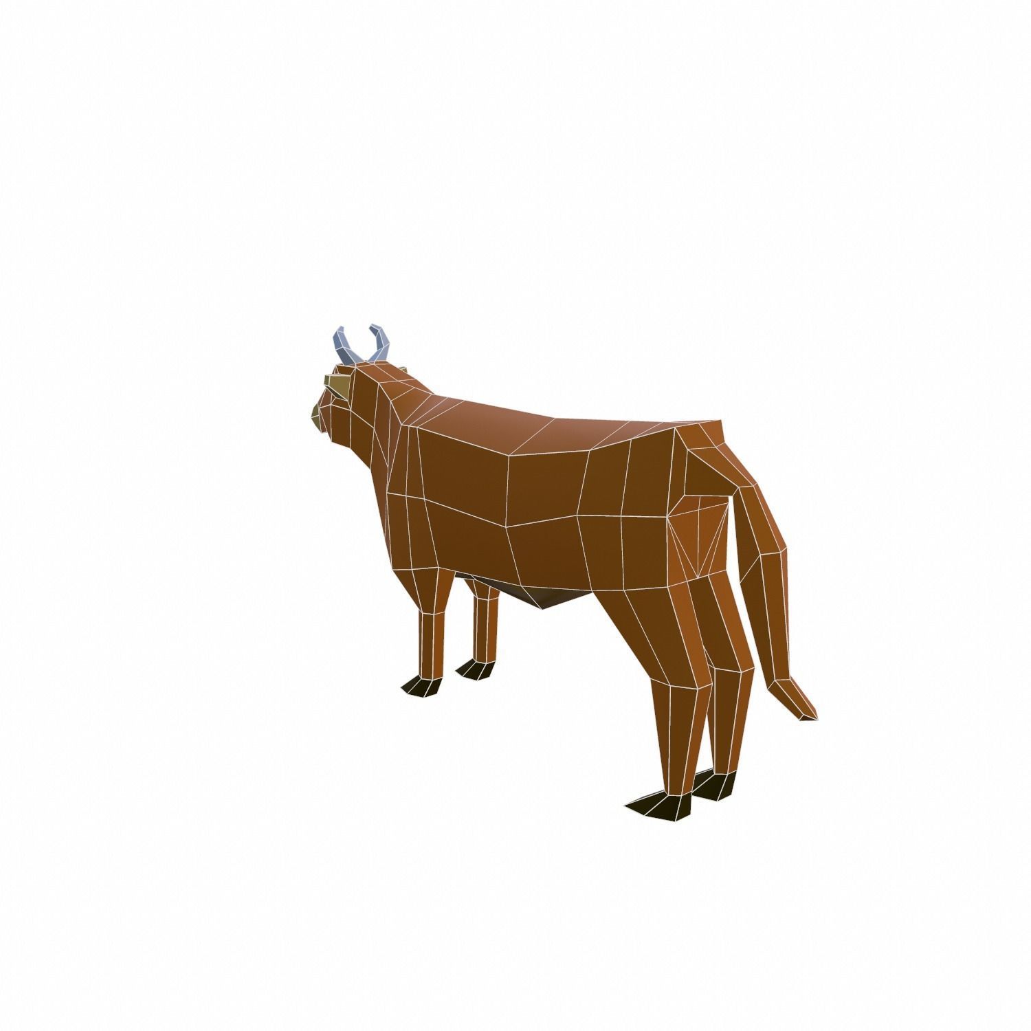 Cow Cartoon Low-poly 3D model_12