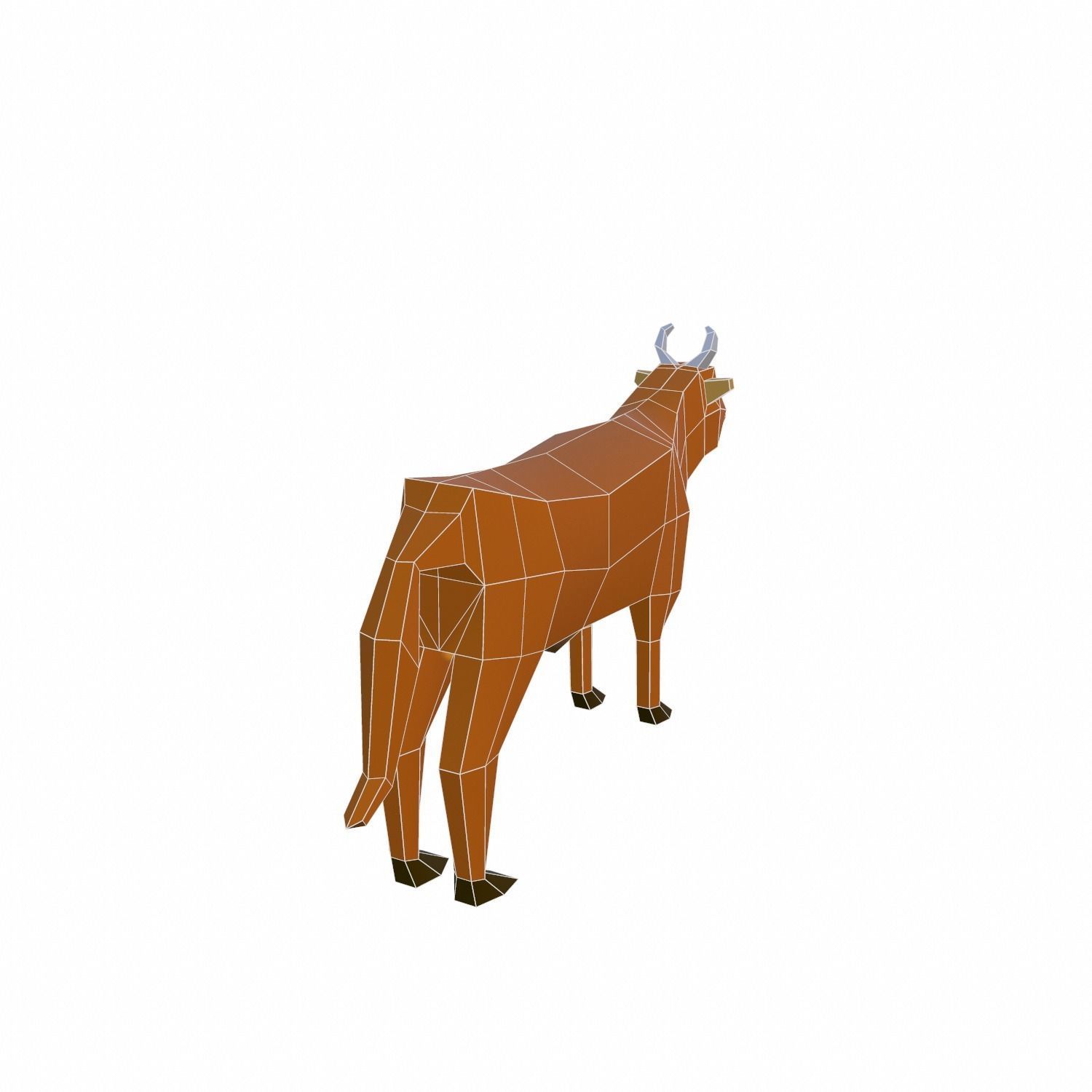 Cow Cartoon Low-poly 3D model_13