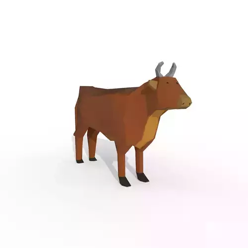 Cow Cartoon Low-poly 3D model