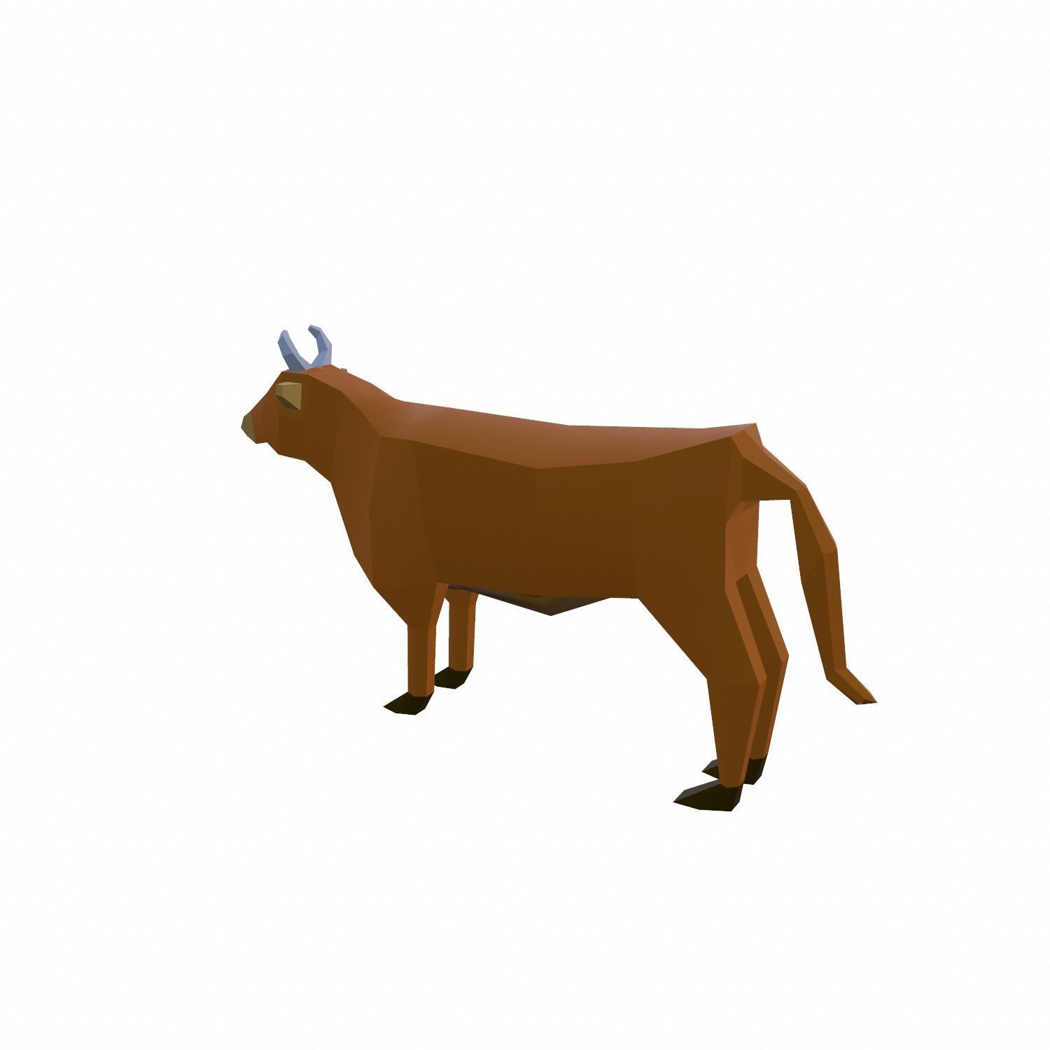 Cow Cartoon Low-poly 3D model_5