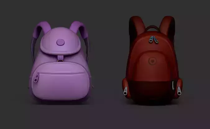 Kit 02 Backpack Asset - Boy and Girl