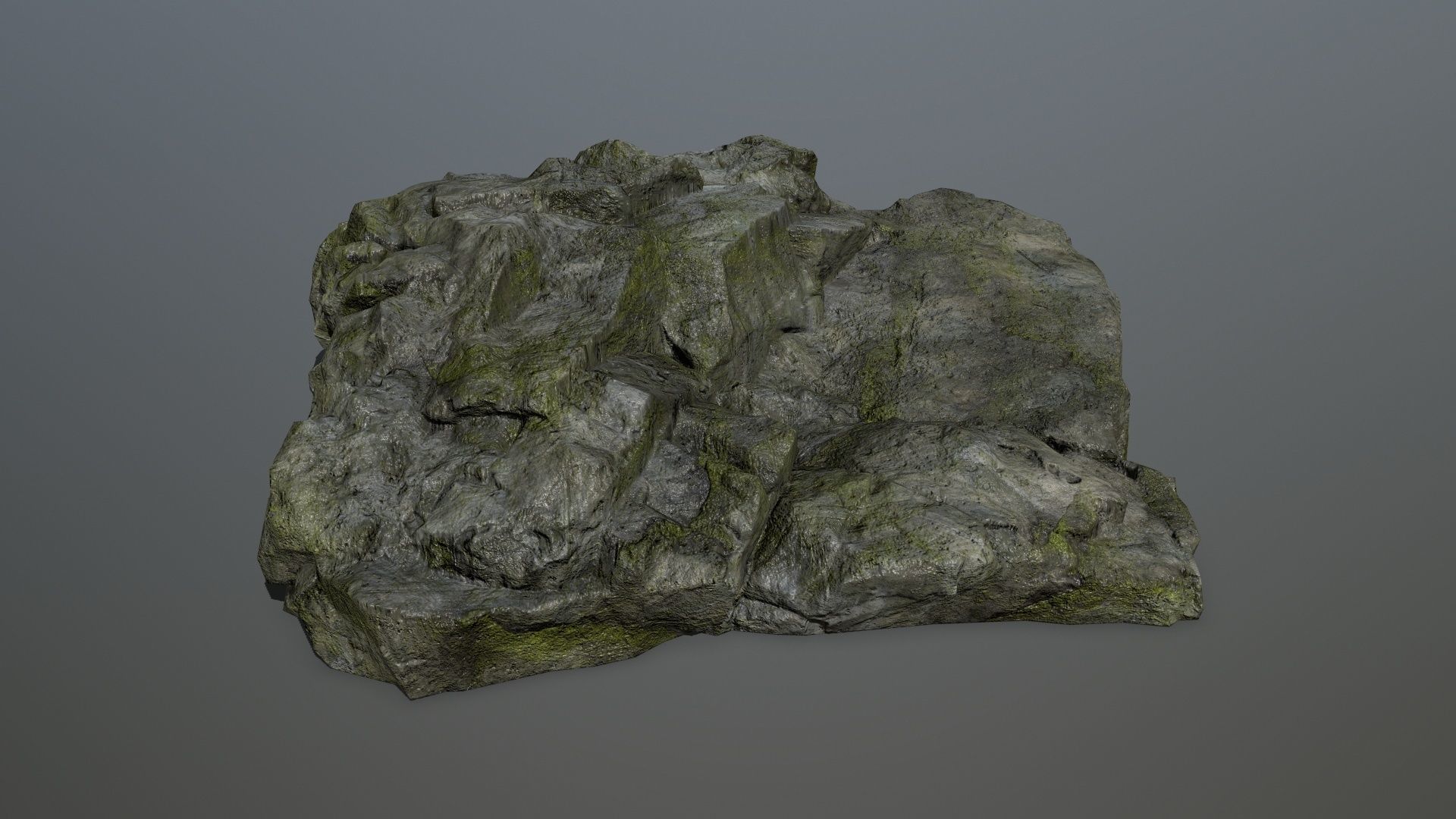 cliff rock set 1 Low-poly 3D model_4