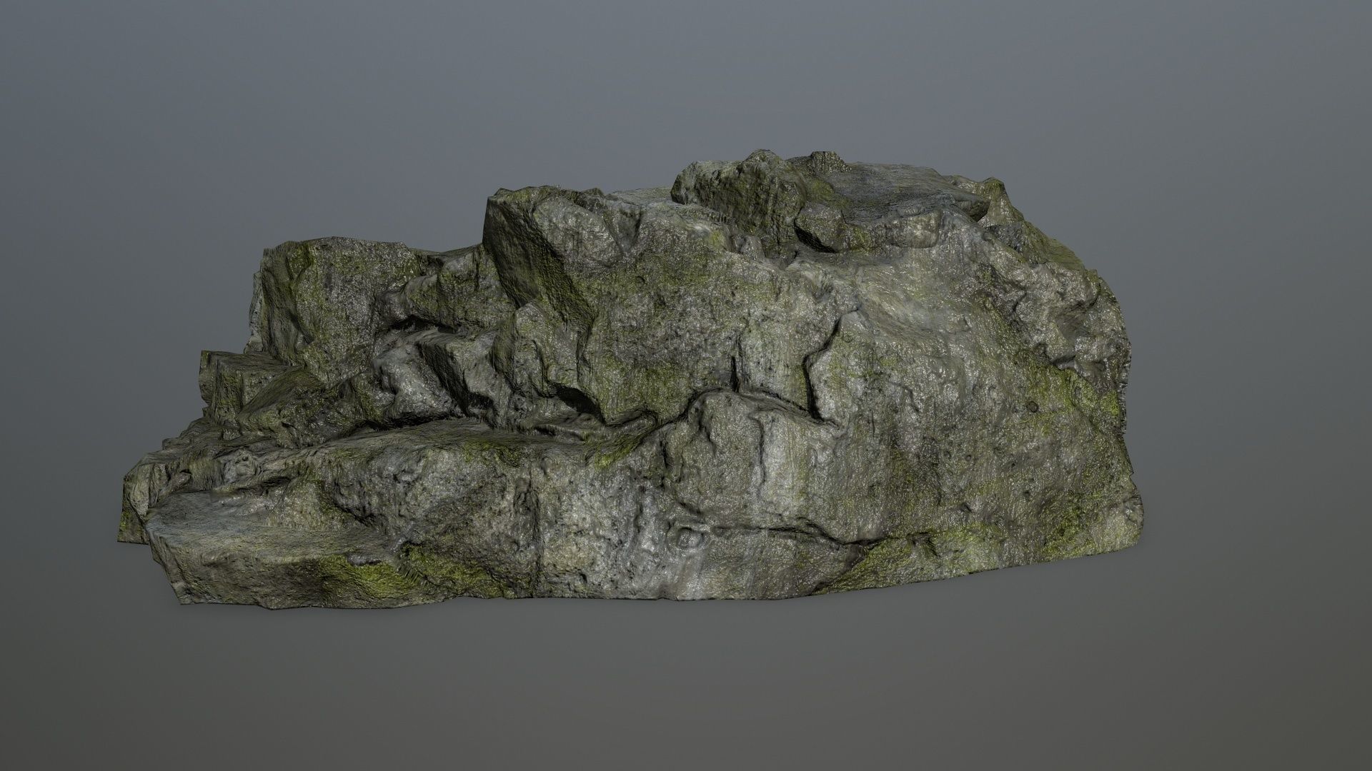 cliff rock set 1 Low-poly 3D model_2