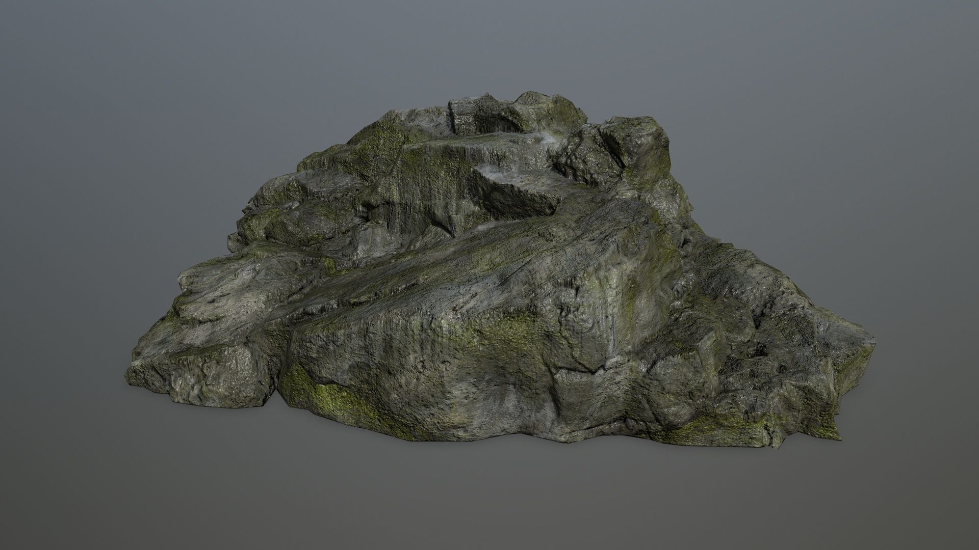 cliff rock set 1 Low-poly 3D model_1