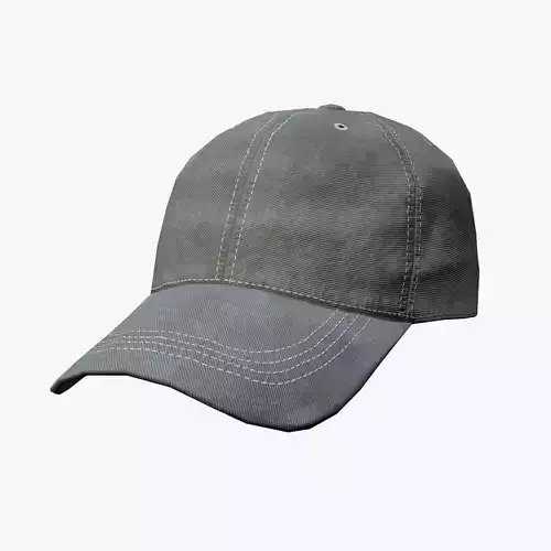 Baseball cap - khaki Low-poly 3D model