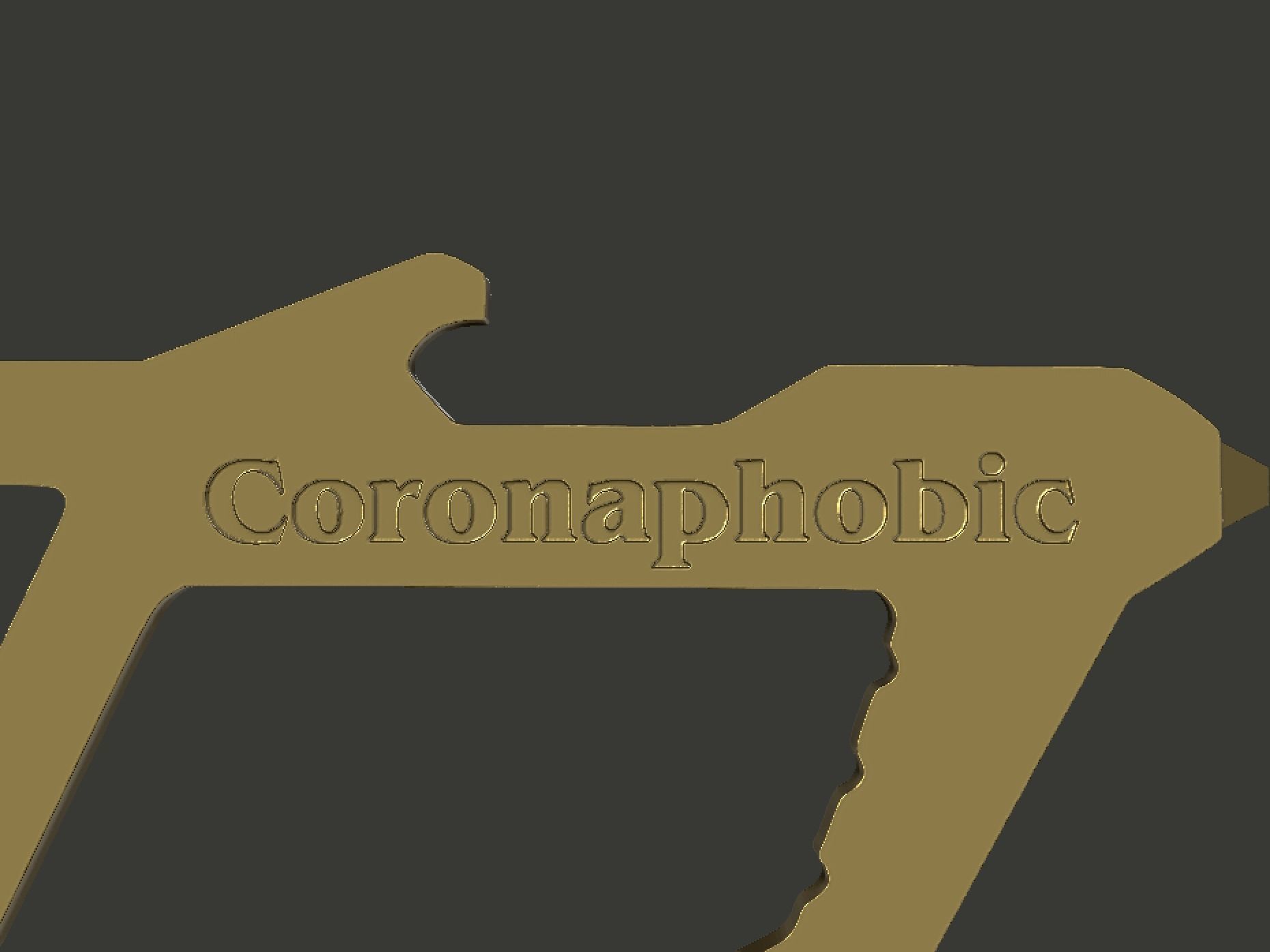 Touch Free Door Opener Bottle Opener Button Pusher Free 3D print model_12