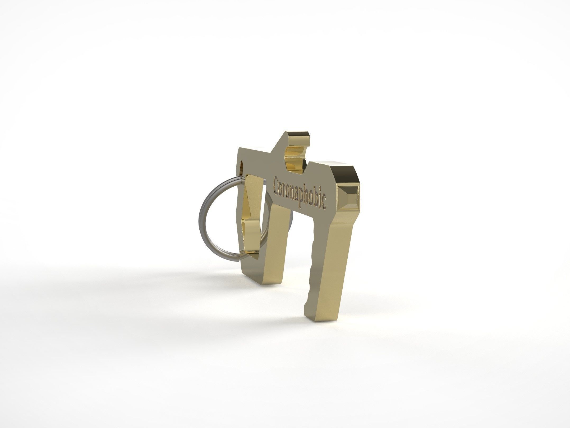 Touch Free Door Opener Bottle Opener Button Pusher Free 3D print model_2