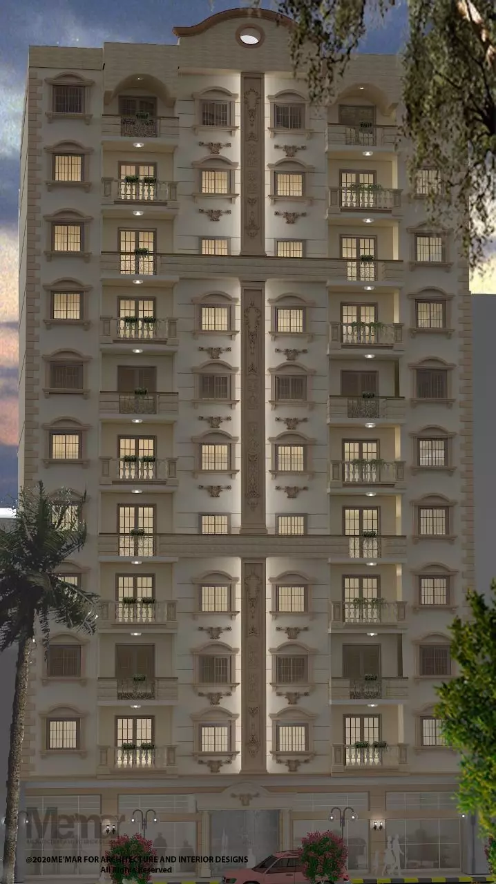 Residential building 3D model_0