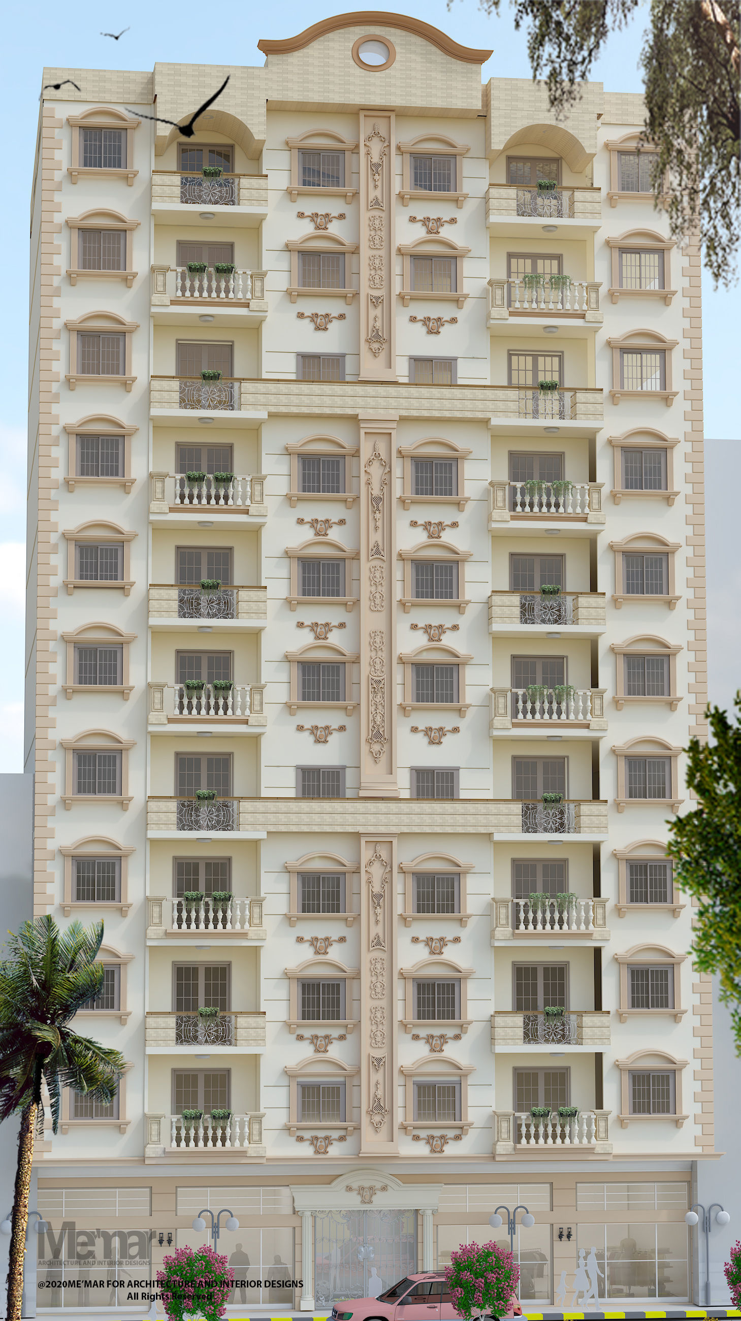 Residential building 3D model_1
