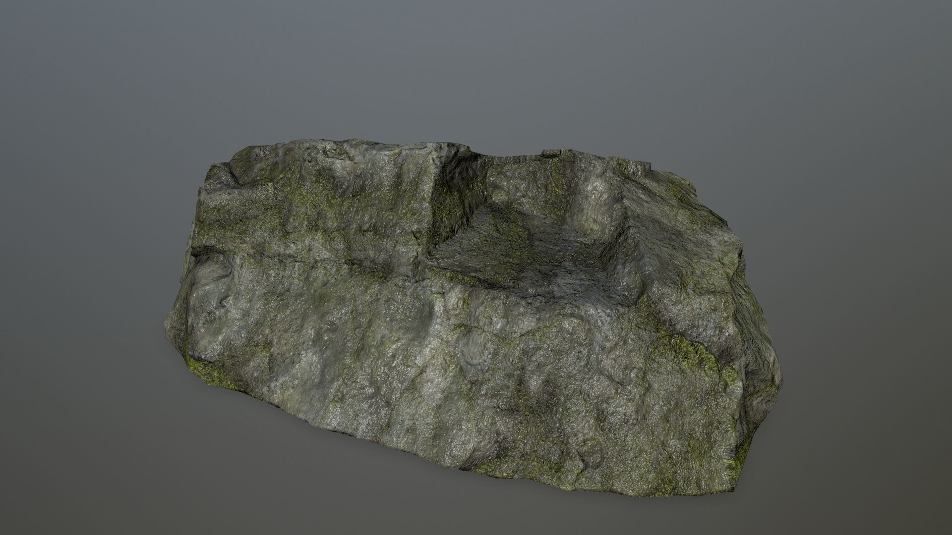 cliff rock set 4 Low-poly 3D model_11