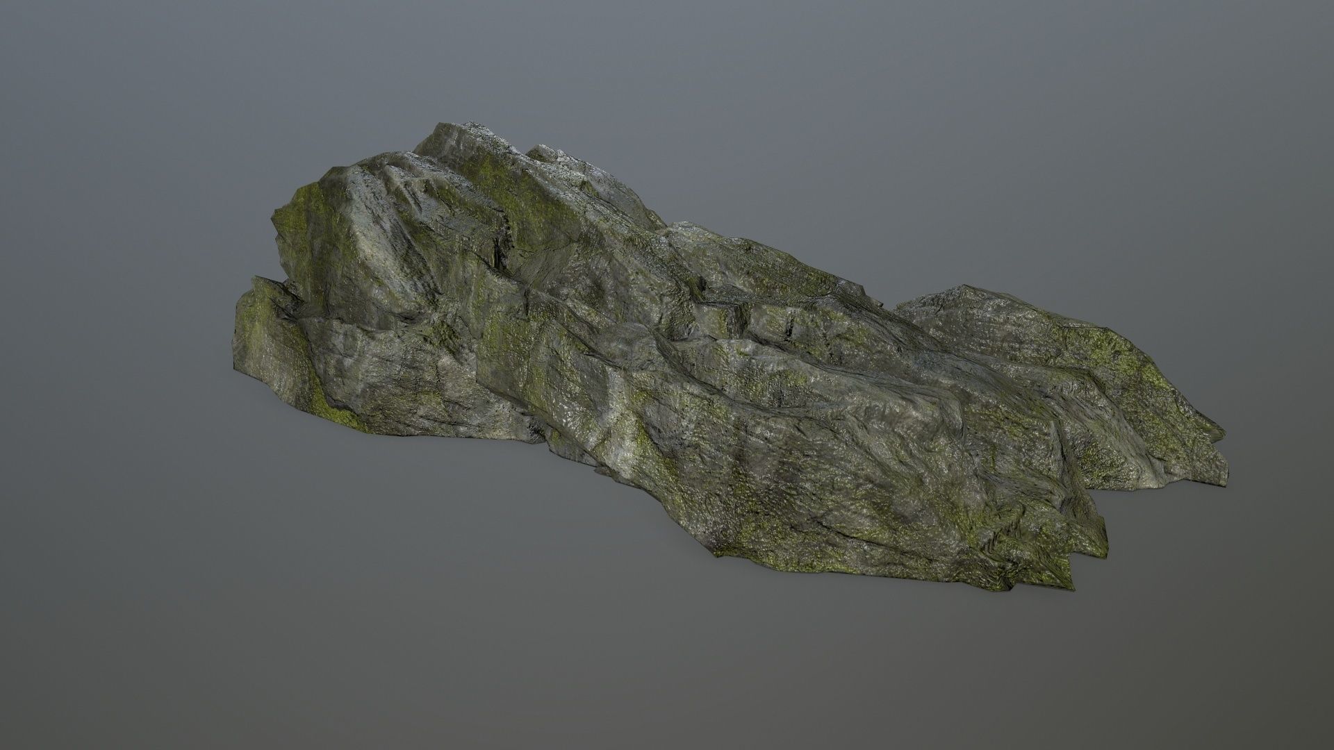 cliff rock set 4 Low-poly 3D model_3