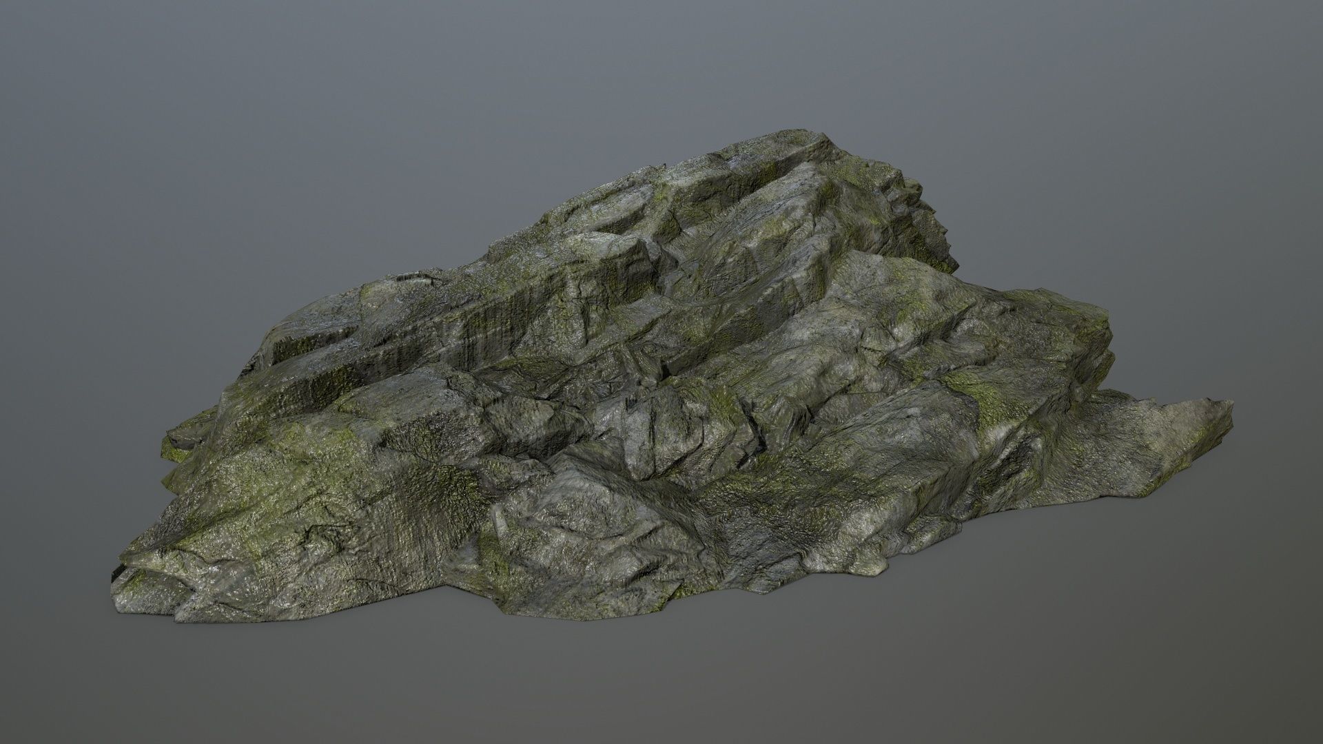 cliff rock set 4 Low-poly 3D model_1