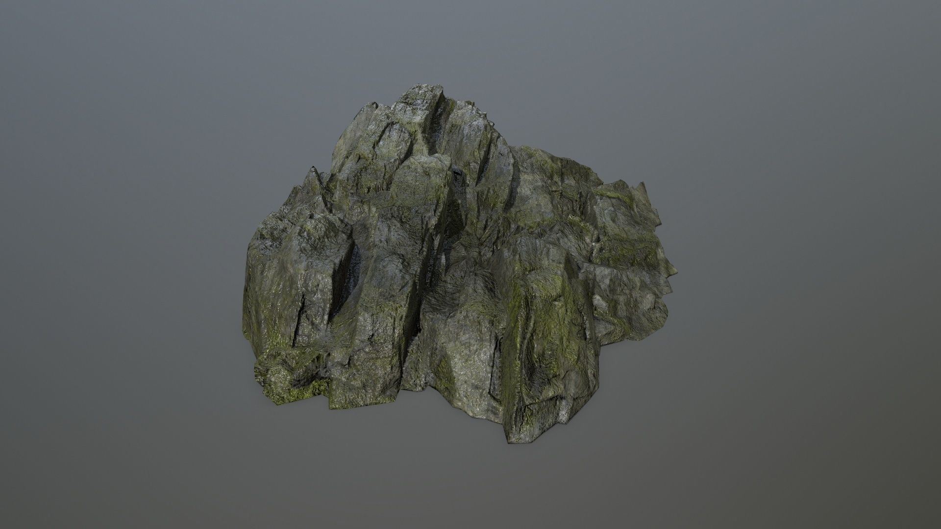 cliff rock set 4 Low-poly 3D model_2
