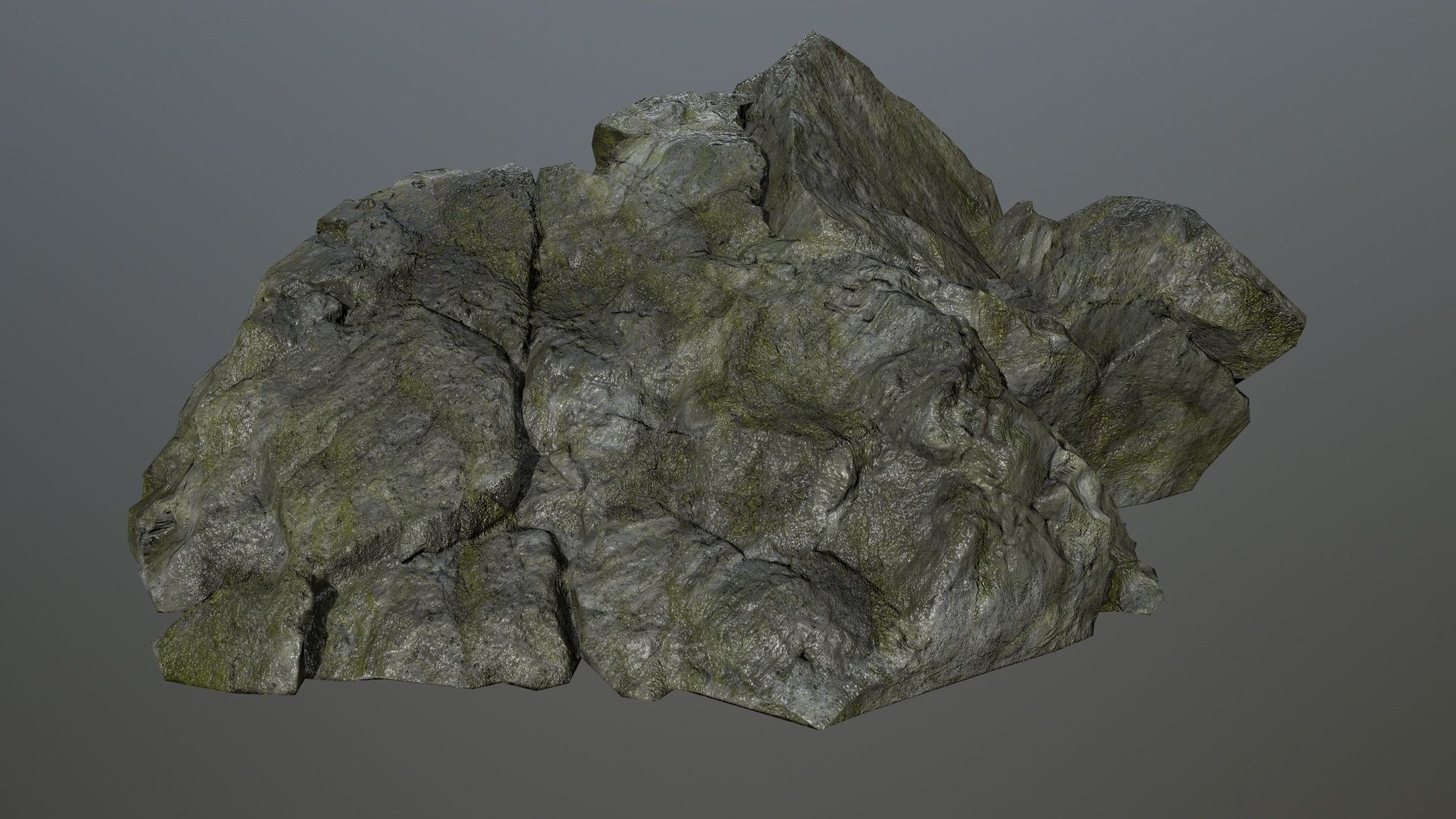 cliff rock set 4 Low-poly 3D model_29