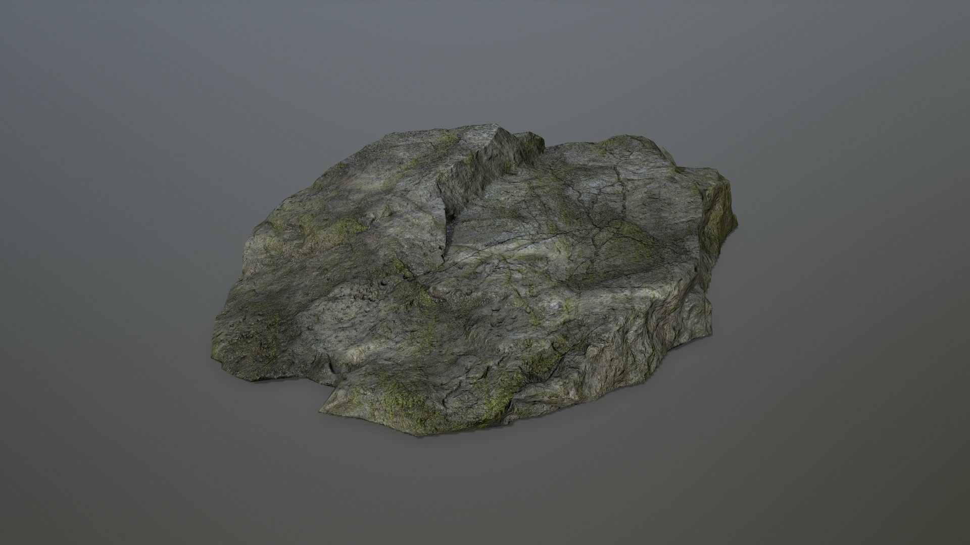 cliff rock set 4 Low-poly 3D model_6