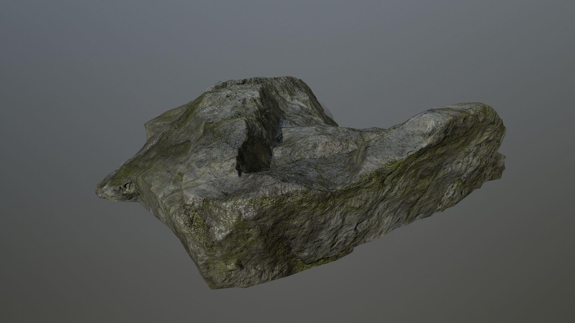 cliff rock set 4 Low-poly 3D model_36