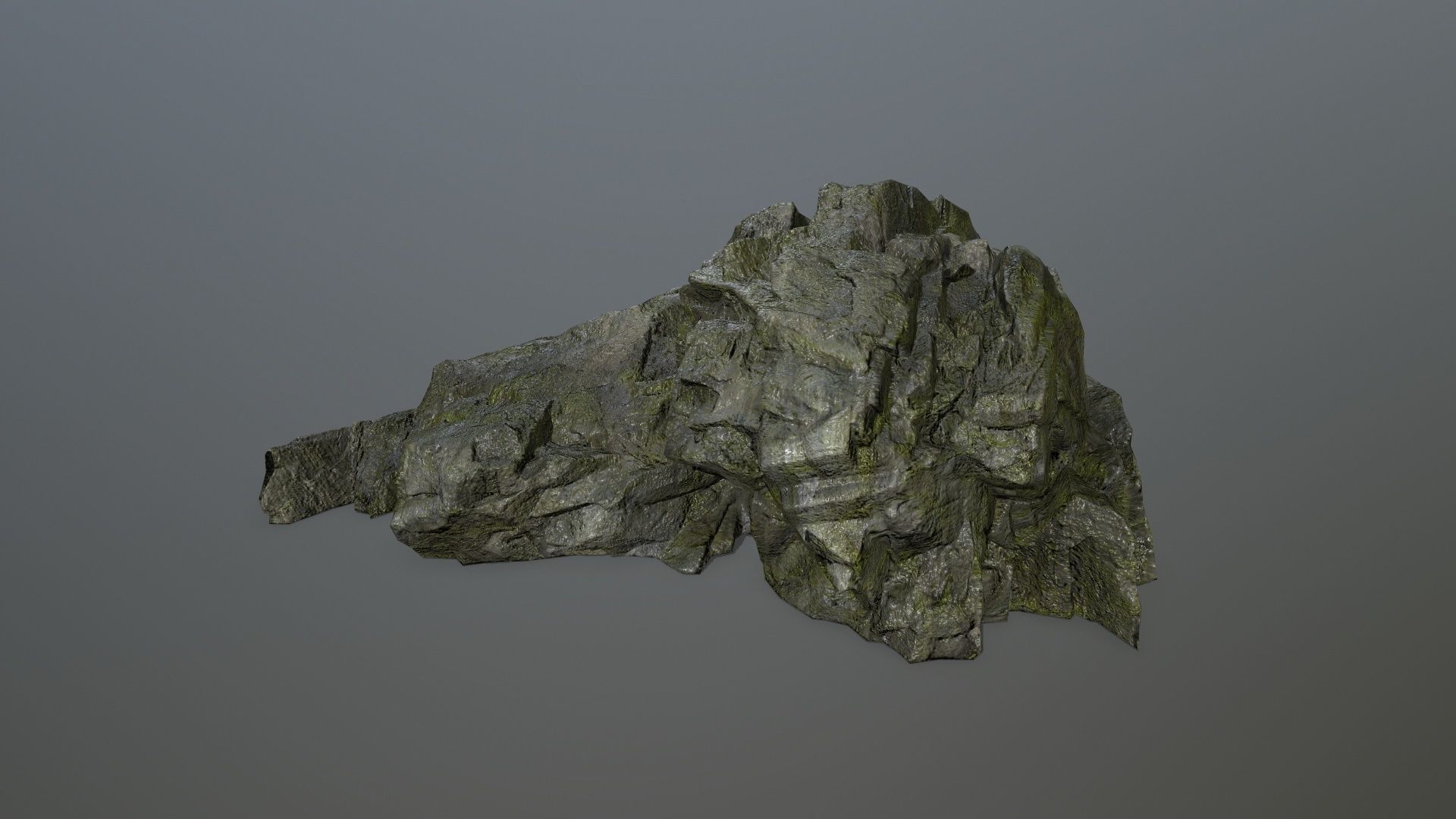 cliff rock set 4 Low-poly 3D model_5