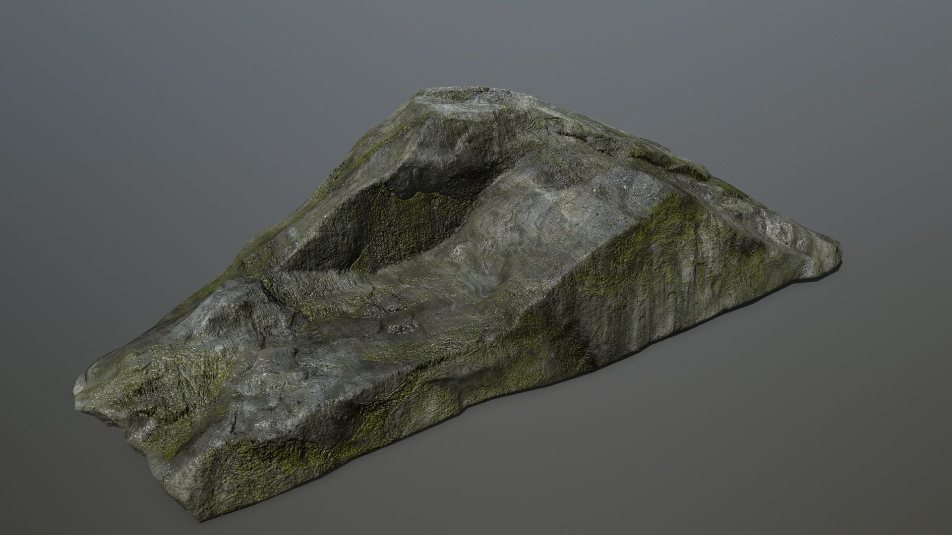 cliff rock set 2 Low-poly 3D model_2