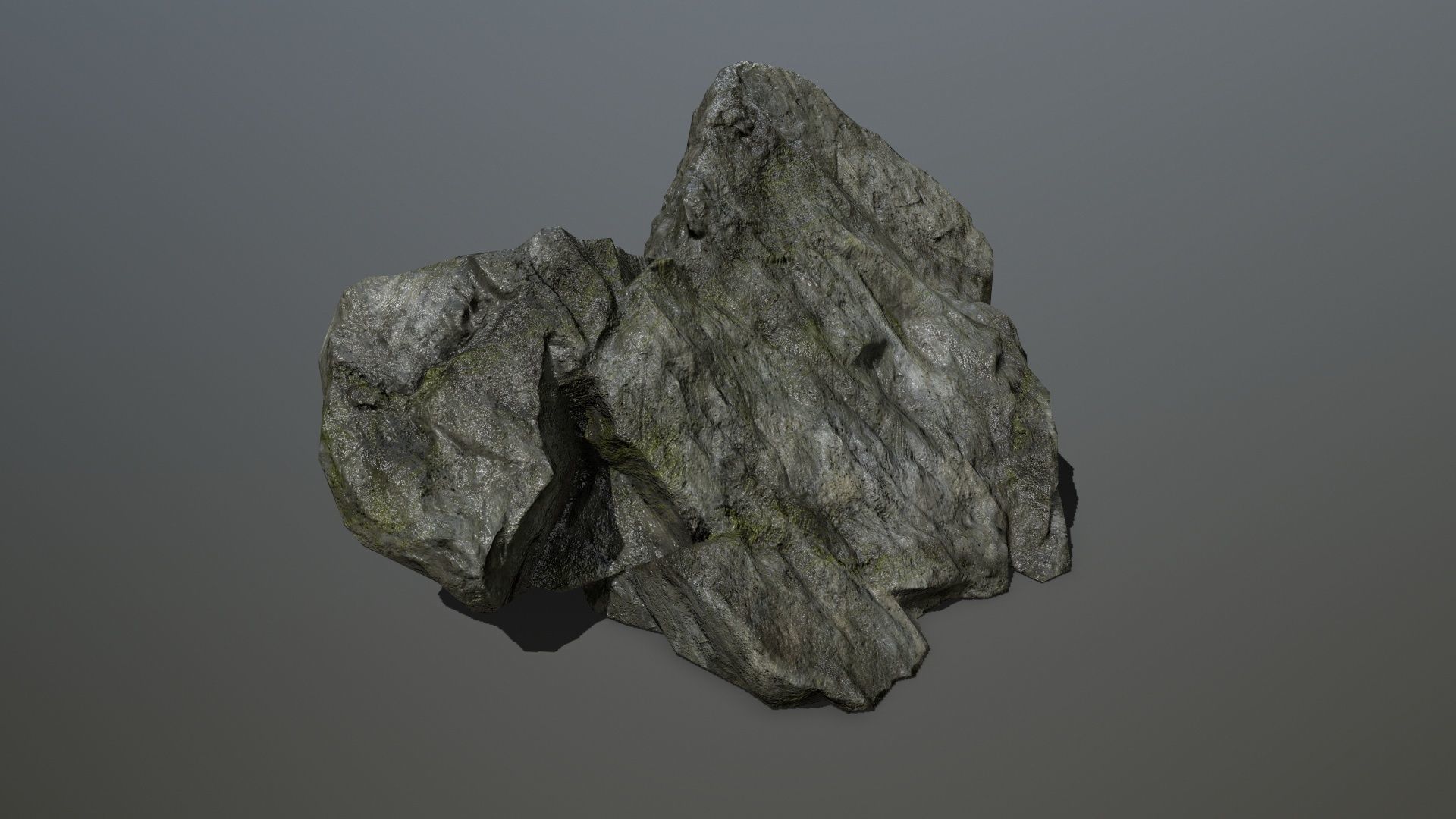 cliff rock set 2 Low-poly 3D model_32